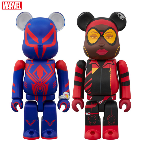 BE@RBRICK SPIDER-MAN(Miles Morales) & SPIDER-GWEN 2PCS SET / SPIDER-MAN 2099 & SPIDER-WOMAN 2PCS SET