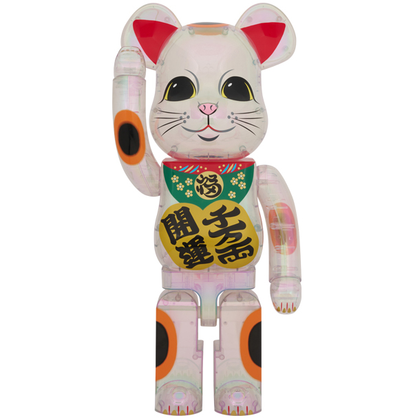 BE@RBRICK 招き猫 開運・千万両 透明メッキ 1000％