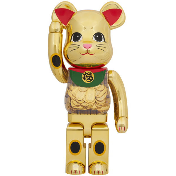 BE@RBRICK 招き猫 小判 開運 弍 金メッキ 1000％