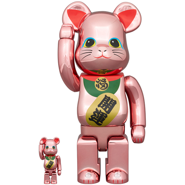 BE@RBRICK 招き猫 開運 弐 桃金メッキ 100% & 400% / 1000%